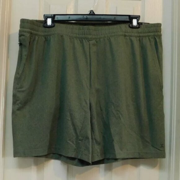 XERSION Mens Jersey Knit Athletic Shorts Regular Fit Pockets Green XXL - Picture 1 of 8